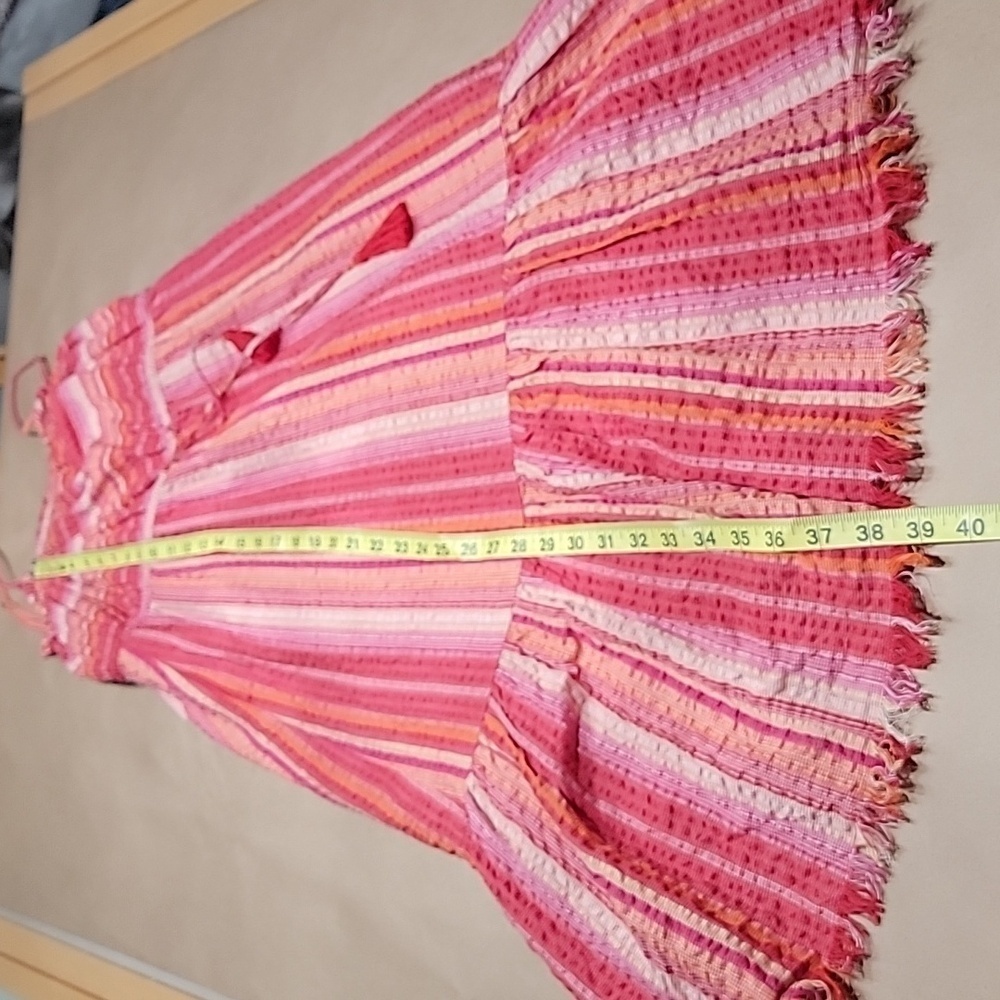 Greylin Size Xs Midi Length Sundress, Fringed Hem… - image 8